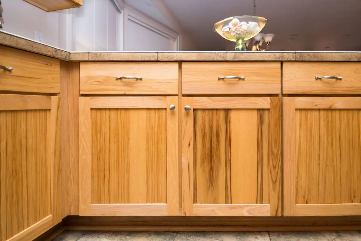 wood finish cabinets