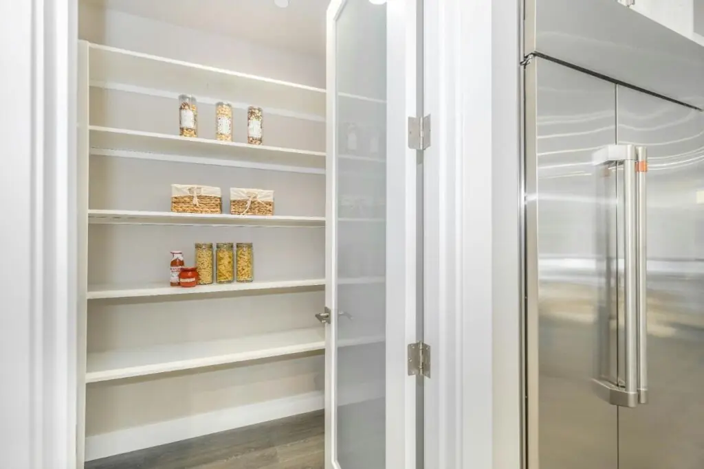 white painted pantry