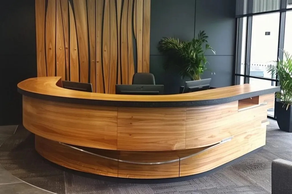 reception desk for a small company in boston